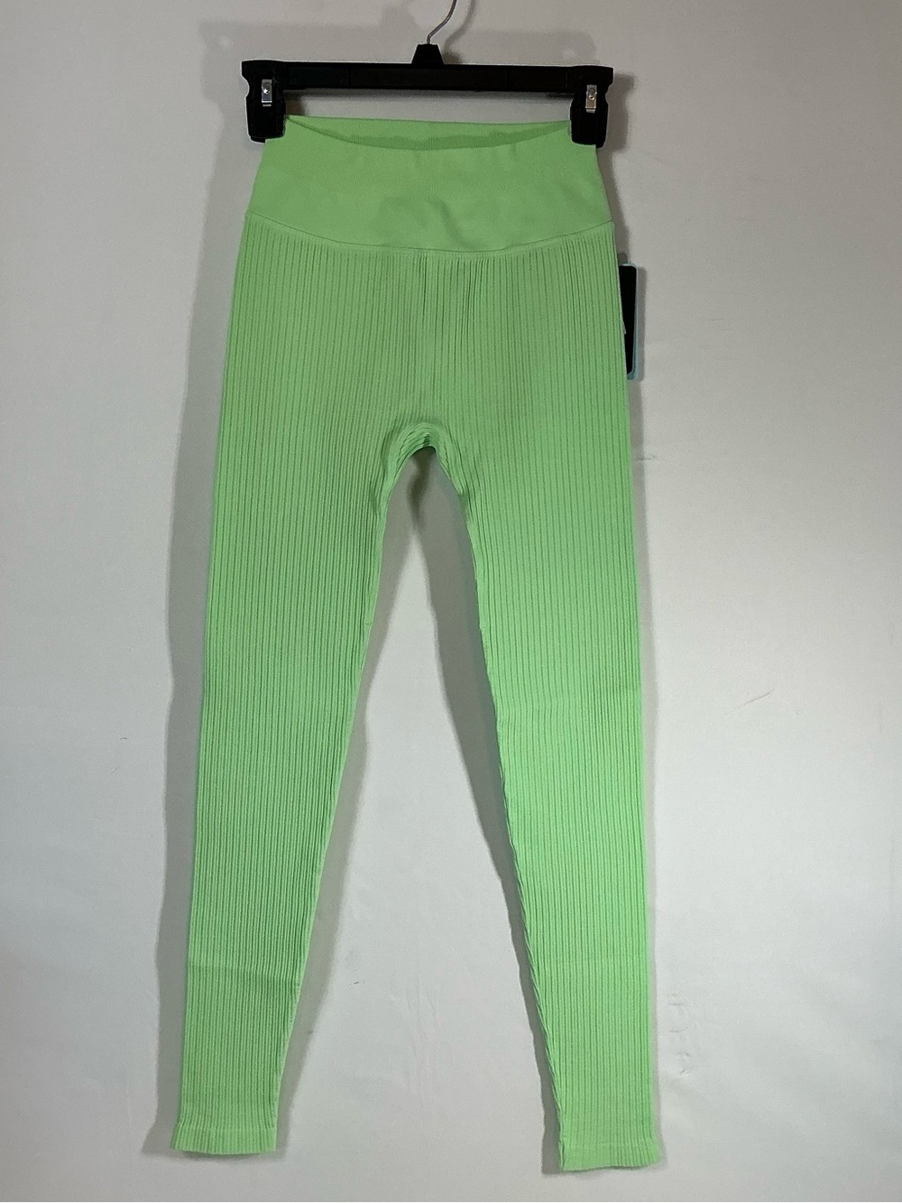 NUX Kids Ribbed Leggings in Light Green